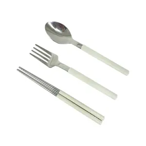 Southeast Asian Style travel plastic dinnerware stainless steel fork spoon chopsticks kitchen ware