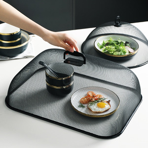 <span class=keywords><strong>Couvre</strong></span>-<span class=keywords><strong>plat</strong></span> en maille de 47 cm, rond, carré, rectangulaire, pour la cuisine, en fer, en métal, pour protéger les aliments - Product Image 5