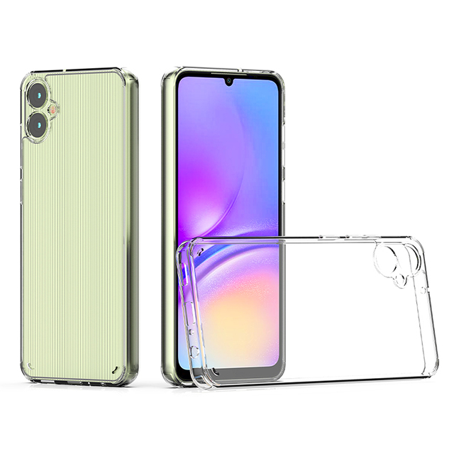 For Samsung Galaxy A05 Case TPU Acrylic Mobile Phone Cases Slim Hard Shockproof Crystal Clear Transparent Back Cover