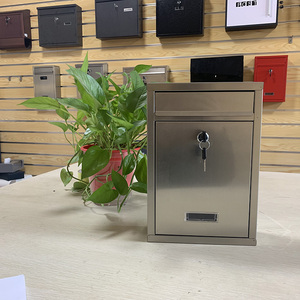 YOOBOX Cast Iron Mail <strong>Box</strong> Outdoor <strong>Wall</strong> Mounted Smart <strong>Post</strong> <strong>Box</strong> Mailbox Locker - Product Image 3
