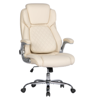Chaise de bureau à dossier haut avec appui-tête réglable en hauteur, coussin matelassé en losanges, base à cinq branches électroplaquée pour bureau