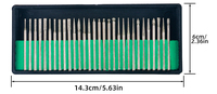 Jeu de forets électriques pour la sculpture des cuticules dentaires et des ongles, outil de meulage, 30 pièces