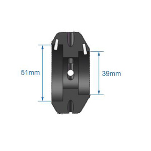 Herramienta de sujeción <span class=keywords><strong>Autran</strong></span> Standoff Cap Gear para barandillas de vidrio - PVC y metal, negro mate, diseño duradero, garantía de por vida - Product Image 4