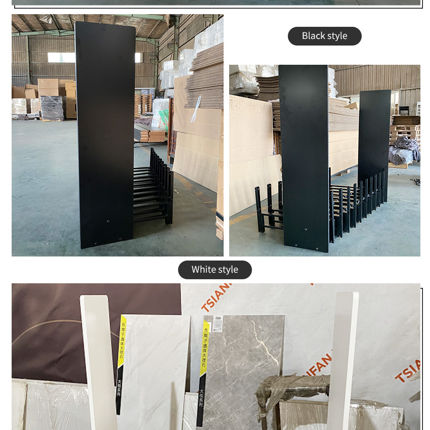 Tsianfan Custom Large Panel Pull Push Granite Display Ceramic Stone Sample Stand Reclining Type Floor Tile Marble Display Rack