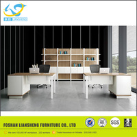 Bureau d'angle moderne extensible en bois avec design convertible et structure en alliage d'aluminium pour usage commercial et domestique