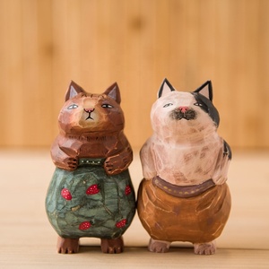 Adornos de Madera Tallados a Mano con Temática Animal, Ecológicos, Estilo Creativo, Regalos de Cumpleaños DIY, Decoraciones Navideñas - Product Image 2