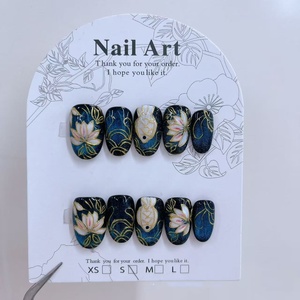 <span class=keywords><strong>Uñas</strong></span> <span class=keywords><strong>Postizas</strong></span> Hechas a Mano, Forma Almendrada, Novedad para Mujer, Artículos de Venta Caliente, Edición Limitada, <span class=keywords><strong>Uñas</strong></span> 3D con Diseño de Concha, Venta al Por Mayor con Set Personalizado - Product Image 6