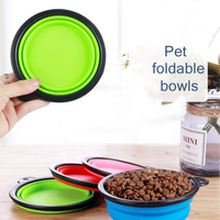 Bol pliable en silicone pour animaux de compagnie, avec logo personnalisé, pour nourriture et eau, bol de voyage pliable pour chien