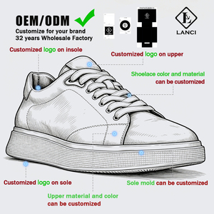 Chaussures de course entièrement personnalisées LANCI, fabriquées à la main, sur mesure, avec empeigne en cuir véritable de qualité supérieure, semelle intermédiaire en mousse EVA et semelle extérieure en caoutchouc, directement de l'usine. - Product Image 3