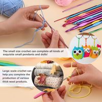 Kit de crochet 58 pièces pour débutants adultes, ensemble d'aiguilles à crochet ergonomiques avec aiguilles à tricoter et sac de rangement portable pour les voyages
