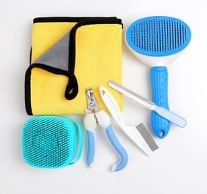 Coupe-ongles <span class=keywords><strong>pour</strong></span> animaux de compagnie Lime à ongles Peigne anti-puces Brosse <span class=keywords><strong>pour</strong></span> enlever <span class=keywords><strong>les</strong></span> poils de chien Kits de toilettage <span class=keywords><strong>pour</strong></span> chiots et chats Kit de soins de beauté <span class=keywords><strong>pour</strong></span> animaux de compagnie Umico - Product Image 1