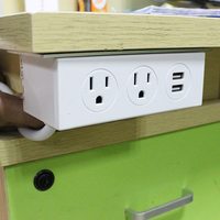 Prise de courant encastrée sous table avec USB pour bureau, chargeur rapide pour mobilier de bureau