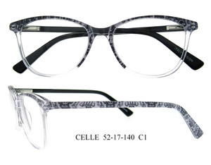 Gafas de Acetato con Patrón Retro de Moda para Mujer, Monturas Ópticas Transparentes - Product Image 2