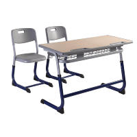 Mesa y Silla Doble de Madera para Estudiantes, Precio de Oferta, Conjuntos Escolares en Oferta, Mobiliario para Aulas Escolares