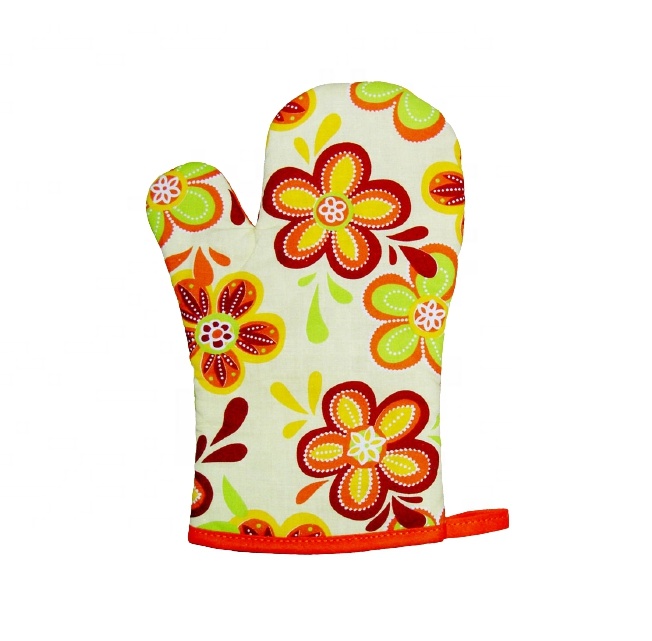Горячая Распродажа, хлопковая перчатка для духовки с индивидуальным принтом