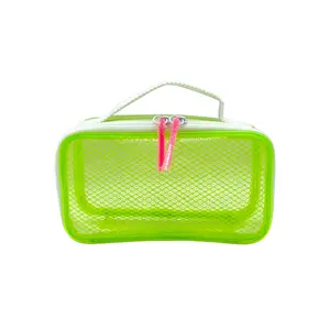 Hot Sales Custom Waterproof Portable Clear EVA Mesh Outdoor Bag Travel Storage Pouch Make up Cosmetic Bag