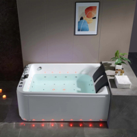 Piscine de massage par trempage pour 2 personnes personnalisée Oem/odm de 1.9m pour cascade intérieure avec radio Bluetooth et spa extérieur