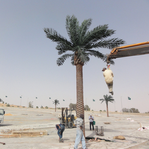 Искусственная пальма финиковая для декора в тропическом стиле, устойчивая к УФ-излучению, для отелей, аэропортов, тематических парков, ландшафтного дизайна на открытом воздухе - Product Image 3