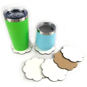 4MM Độ Dày Thân Thiện Với Môi Trường Tùy Chỉnh Trống MDF Cork Coaster