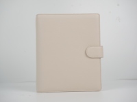 Cossni Classeur à anneaux A5 personnalisable avec logo, en cuir véritable, plusieurs emplacements pour cartes et porte-stylo, carnets et journaux