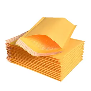 고품질 로고 배송 폴리 친환경 노란색 황금 패딩 종이 봉투 매트 블랙 사용자 정의 크래프트 거품 우편물