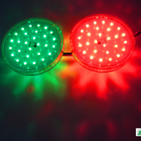 Lumière LED Cabochon RGB Extérieure Étanche IP65 E14 AC24 100mm 36 Pièces CRI 85 à Fonctionnement Automatique en Plastique pour Parcs Thématiques