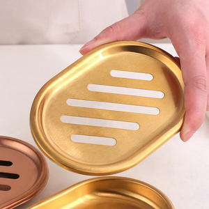 Jabonera cepillada de acero inoxidable para <span class=keywords><strong>ducha</strong></span> de baño y cocina de alta calidad, caja de jabón de drenaje - Product Image 6