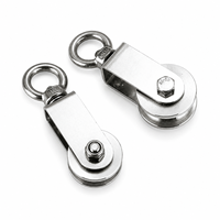 Roue à roulement en acier inoxydable 30/34 pour anneau de porte moderne, petite roue de rail à câble de levage, accessoires industriels