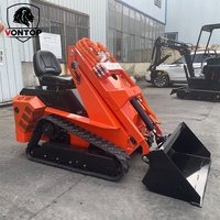 Mini-chargeuse sur chenilles conforme aux normes CE EPA, moteur diesel Kubota, pompe hydraulique, chargeur frontal, équipement de terrassement