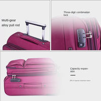 Valise en Tissu Oxford pour Femme, Grande Capacité, Roues Universelles, Cadenas à Combinaison, Toile, Bagage de 28 Pouces, Set de Bagages en Tissu