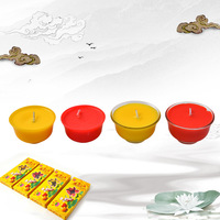 Hochwertige 24-Stunden-Butterlampe Lotus Candle Großhandel Votiv Ghee Paraffin wachs Bienenwachs Soja wachs Kokosnuss wachs Diwali Partys