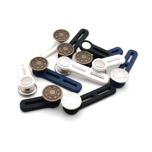 Quần jean eo nút kim loại mở rộng Khóa quần dây thắt lưng giãn nở tháo gỡ có thể thu vào có thể điều chỉnh miễn phí may huy hiệu nút - Product Image 1