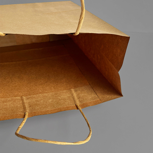 ถุงของขวัญกระดาษมีหูจับขนาดกลางสีน้ำตาลคราฟท์สำหรับร้านขายของชำและการช้อปปิ้ง - Product Image 5