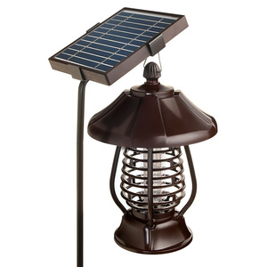 Lampe solaire anti-moustiques d'extérieur avec lumière UV, résistante à l'eau, pour jardin, cour, patio, éclairage, piège à insectes à choc électrique - Product Image 5