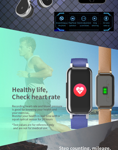 T89 TWS thông minh xem 2-in-1 thép không gỉ Vòng đeo tay không dây Earbud BT Tai nghe Heart Rate Monitor hai-cách gọi điện thoại cho thể thao sử dụng - Product Image 3