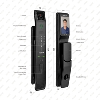 Serrure de Porte Intelligente HUNE Cylindre, Verrouillage d'Empreinte Digitale Sans Clé, Sécurité Électronique Étanche avec Carte RFID NFC et WiFi