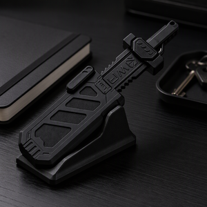 Tarjeta Antiestrés de Metal Negro con Diseño de Espada Dividida, Juguete EDC para Escritorio, Tarjeta de Juego Fidget para Adultos - Product Image 6