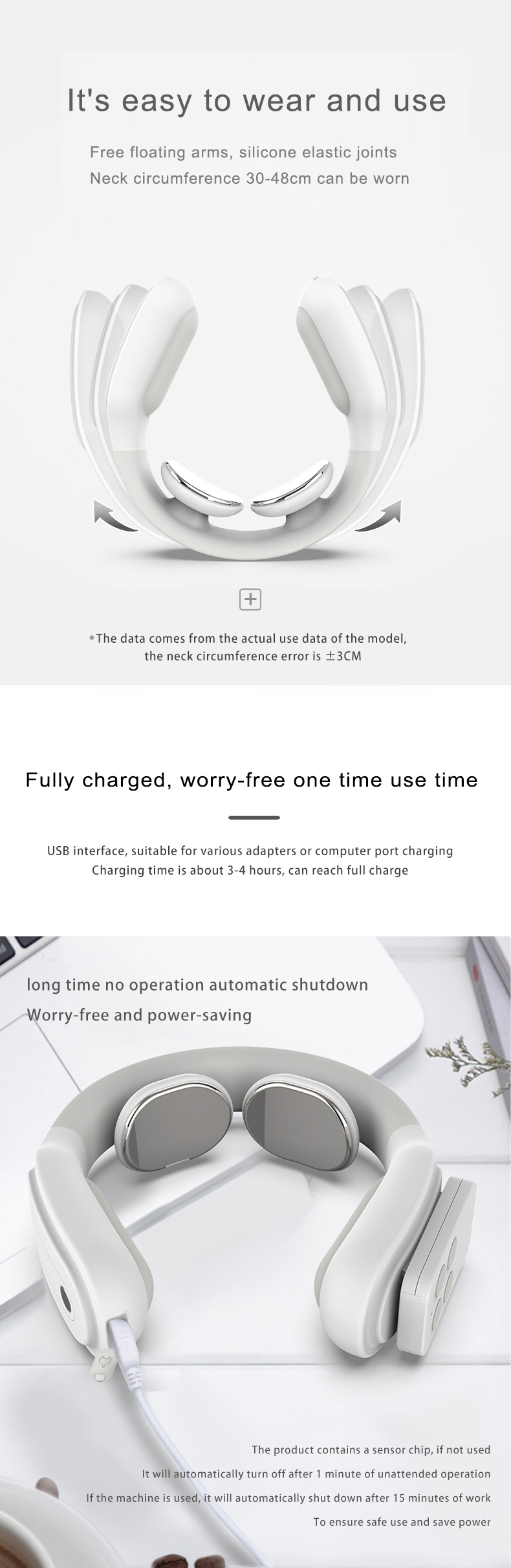 Portable While Travel Electric Intelligent Instrument Air Smart Foldable Cervical Spine Massage Pillow Vertebra Back Massager