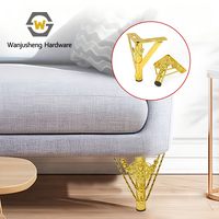 Accessoires de quincaillerie de mobilier en métal moderne de luxe léger : Pieds de canapé, Pieds de table basse perlés, Pieds de meuble TV, Pieds de table de chevet, Pieds de table à manger