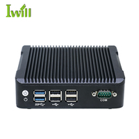 Mini PC de Escritorio de Bajo Precio, Quad-Core J3160, 1DP, 2HD, 6USB, Computadora Industrial Integrada para Win y Linux, con Enchufes AU, US, CN y EU