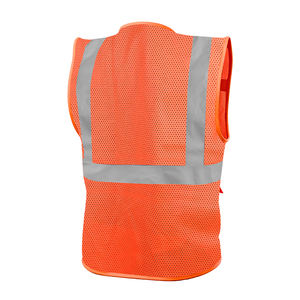 سترة عمل عاكسة متعددة الجيوب، متوفرة بجميع المقاسات للاستخدام الصناعي، مصنوعة من البوليستر المتين، بسحاب أمامي، عالية الوضوح - Product Image 3