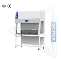 Hotte à fumées SCITEK PP, hauteur de travail 820 mm, contrôleur microprocesseur avec écran LCD, matériau PP pour laboratoire