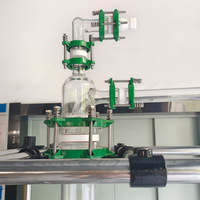 Système d'absorption des gaz d'échappement en verre borosilicate 10L avec pompe à entraînement magnétique, unité de lavage des gaz de laboratoire