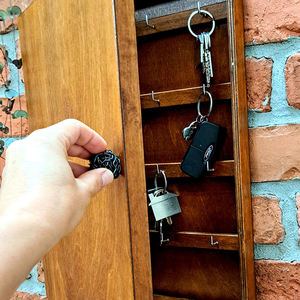 Boîte à vin en bois pour 2 bouteilles avec couvercle à charnières, design rectangulaire moderne, impression numérique, décoration intérieure - Product Image 3