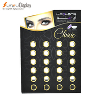 Présentoir de lentilles de contact en acrylique personnalisé en gros Présentoir de comptoir de lentilles de contact cosmétiques en plexiglas au détail