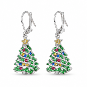 Pendientes de árbol de Navidad para mujer, diseño de estrella, accesorios para las orejas con temática navideña - Product Image 1