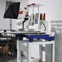 Nouvelle Machine à Broderie Industrielle Professionnelle Automatique à Tête Unique, 12 Aiguilles, 150W, pour Vêtements, Casquettes et Sacs