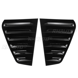 Glossy Black Rear <b>Window</b> Louver Shutter <b>Cover</b> Trim For VW For GOLF MK7 MK7.5 2014-2019 - Product Image 2