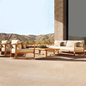 Muebles modernos de exterior para jardín, <span class=keywords><strong>sillas</strong></span> de ratán con cuerda de aluminio tejido para exteriores, comedor y jardín - Product Image 1
