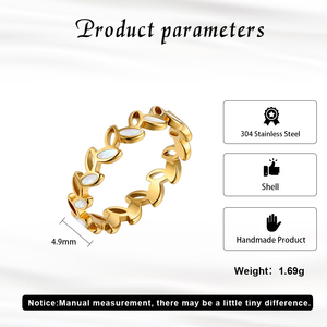 Anillo Minimalista Inspirado en el Bosque, con Carcasa de Acero Inoxidable 304, Bañado en Rodio Vintage, Oro de 18K Resistente a la Decoloración, con Zirconia Creada en Laboratorio - Product Image 4